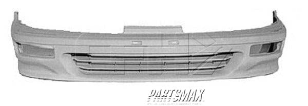 1000 | 1992-1993 ACURA INTEGRA Front bumper cover RS/LS/GS/GSL; prime | AC1000116|71101SK7306ZZ