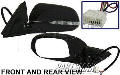 1320 | 2004-2004 ACURA TSX LT Mirror outside rear view Power; w/Signal Lamp; Foldaway; PTM | AC1320108|76250SECA22ZC