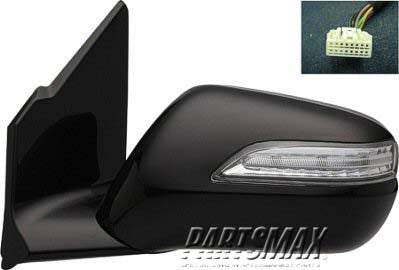 1320 | 2010-2013 ACURA MDX LT Mirror outside rear view Power; Heated; w/Signal Lamps; w/Memory; Polished Metal (Code NH737M); PTM | AC1320114|76250STXA12ZE
