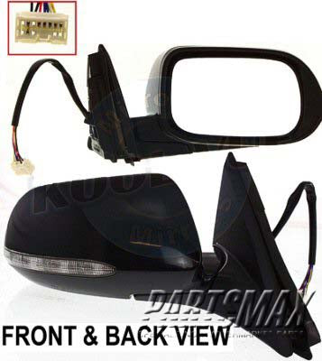 1321 | 2005-2008 ACURA TSX RT Mirror outside rear view Power; Heated; w/Signal Lamp; Foldaway; PTM | AC1321109|76200SECC43ZB