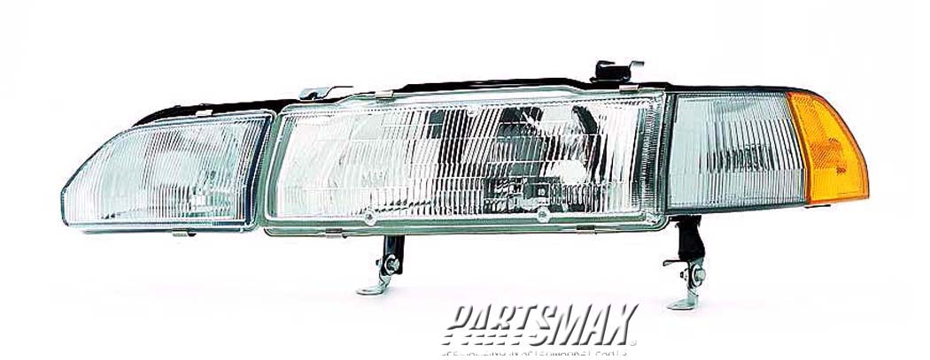 2502 | 1990-1993 ACURA INTEGRA LT Headlamp assy composite includes marker & fog lamp | AC2502101|33150SK7A04