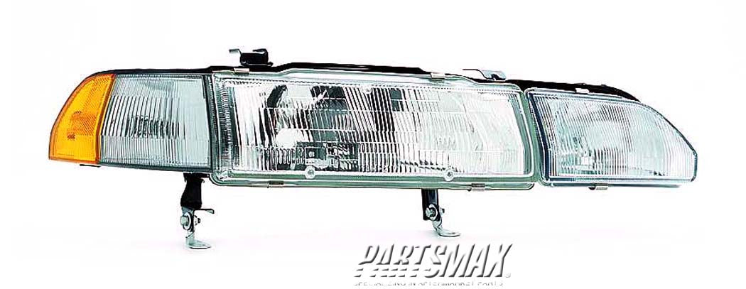 1160 | 1990-1993 ACURA INTEGRA RT Headlamp assy composite includes marker & fog lamp | AC2503101|33100SK7A04
