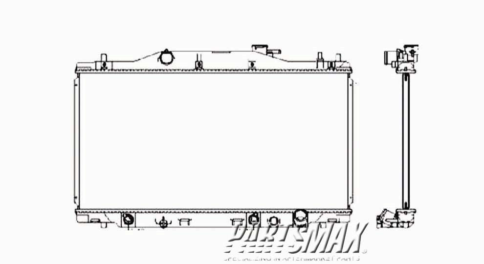 2870 | 2002-2006 ACURA RSX Radiator assembly w/auto trans | AC3010133|19010PND901