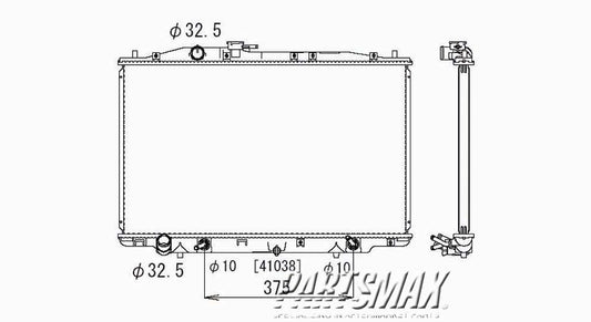 3010 | 2005-2008 ACURA RL Radiator assembly all | AC3010139|19010RJAJ53