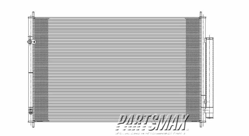 3030 | 2007-2013 ACURA MDX Air conditioning condenser all | AC3030122|80110STXA01