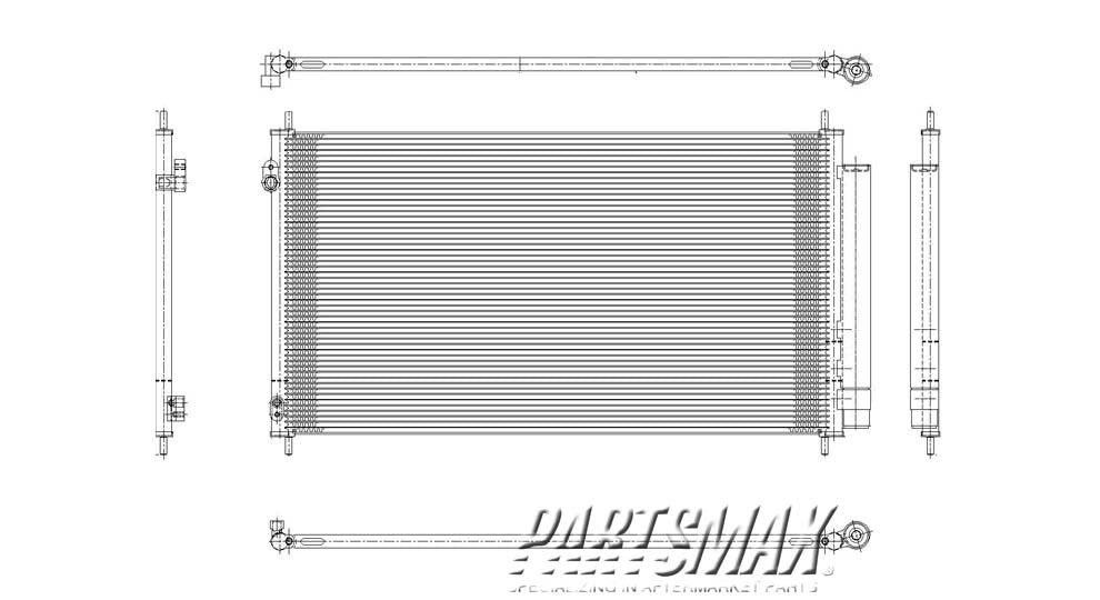 3030 | 2009-2014 ACURA TL Air conditioning condenser | AC3030124|80110TK4A01