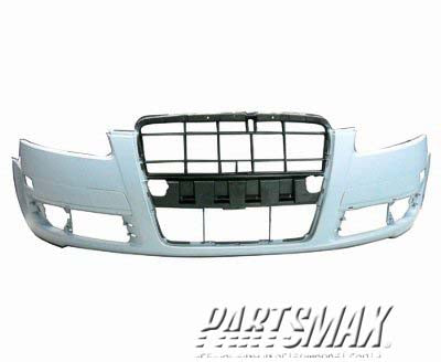 1000 | 2007-2008 AUDI S6 Front bumper cover w/o Headlamp Washer Assy; Type 1; prime | AU1000156|4F0807105DGRU