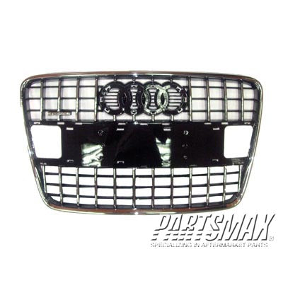 1200 | 2010-2015 AUDI Q7 Grille assy w/Adaptive Cruise Control; Glossy Black | AU1200127|4L0853651HT94