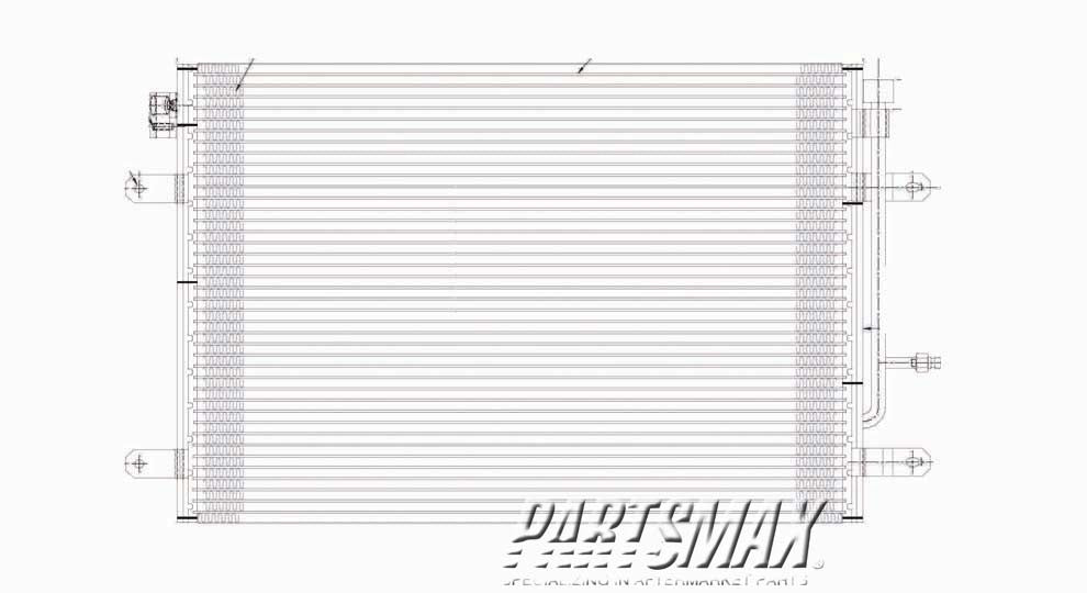 2910 | 2005-2008 AUDI A4 Air conditioning condenser to VIN 5502975; Generation 3 | AU3030127|8E0260403T