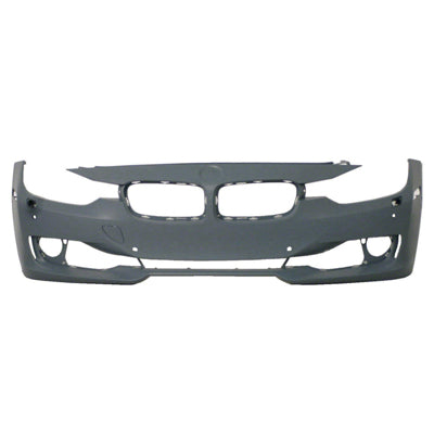1000 | 2012-2015 BMW 328i Front bumper cover F30; Sedan; w/o M Sport Line; w/H/Lamp Washer; w/PDC; w/Camera; prime | BM1000257|51117293016