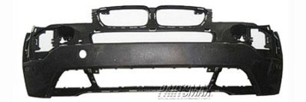 370 | 2007-2010 BMW X3 Front bumper cover lower w/o Park Distance Control; prime | BM1015102|51113445877