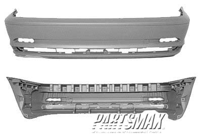 1100 | 2001-2003 BMW 330Ci Rear bumper cover 2dr coupe/convertible; w/o Sport package; to 3/03; prime | BM1100121|51128222609
