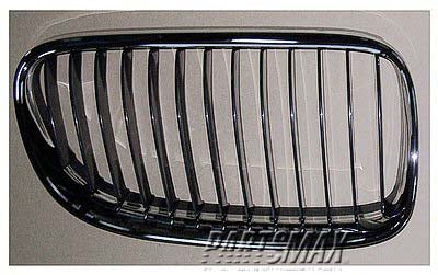 1200 | 2011-2013 BMW 335i Grille assy E92|E93; Coupe/Conv; RH; w/M Pkg; w/o M Pkg & w/o Chrome Frame; Chrome/Blk | BM1200209|51137254968