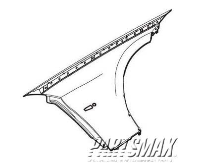1241 | 2006-2006 BMW 325xi RT Front fender assy E90|E91; Sedan/Wagon | BM1241138|41357135680