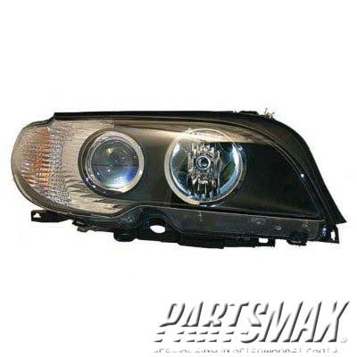 2519 | 2003-2006 BMW 330Ci RT Headlamp lens/housing coupe/conv; halogen; w/white turn signal lens; from 3/03 | BM2519112|63127165908
