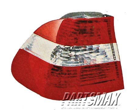 2800 | 2002-2004 BMW 330i LT Taillamp assy 4dr sedan; E46; body mounted; w/red & clear lenses | BM2800111|BM2800111