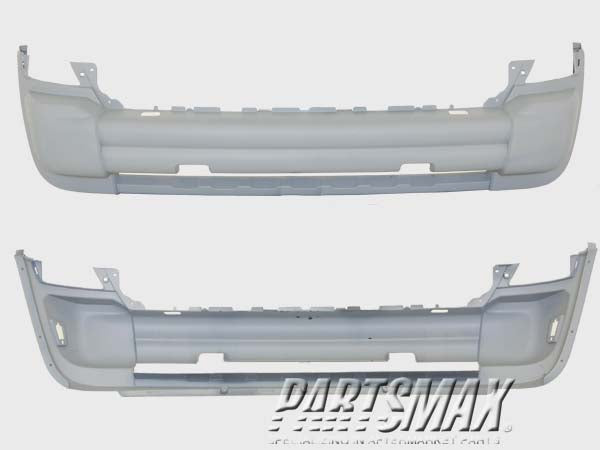 250 | 2005-2007 JEEP LIBERTY Front bumper cover w/Tow Hooks; w/Accent Color | CH1000454|5JG91CD7AD