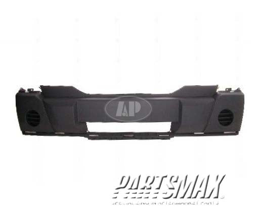 1000 | 2007-2009 DODGE NITRO Front bumper cover black; w/o fog lamps | CH1000886|1FU08CD7AA