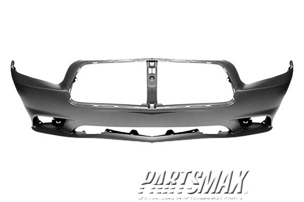 250 | 2011-2014 DODGE CHARGER Front bumper cover w/Adaptive Cruise Control; prime | CH1000993|68092597AA