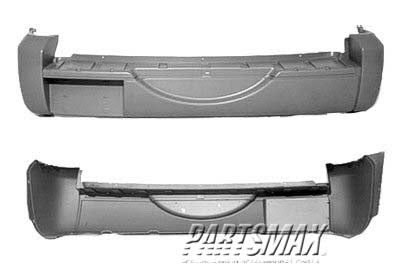 2430 | 2002-2002 JEEP LIBERTY Rear bumper cover prime | CH1100279|5066317AA