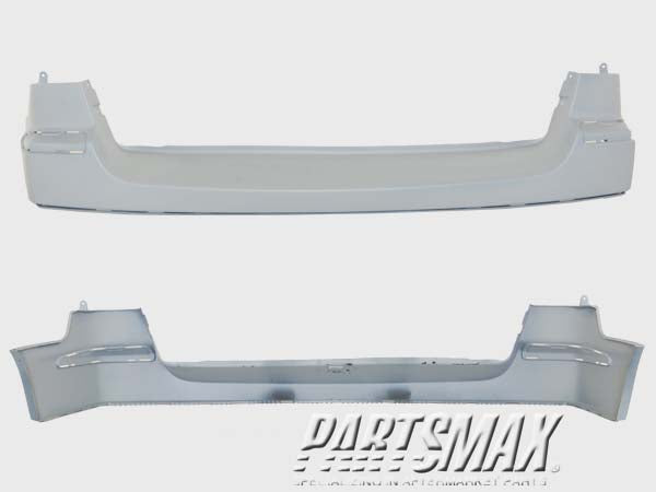 2430 | 2005-2007 CHRYSLER PACIFICA Rear bumper cover LIMITED|TOURING; w/o Park Assist Sensors; w/Chrome Insert; prime | CH1100298|5102346AA