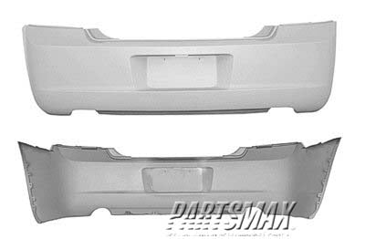 1100 | 2006-2006 DODGE CHARGER Rear bumper cover BASE|DAYTONA R/T|POLICE MODEL|R/T|SE|SXT; prime | CH1100408|4806188AB
