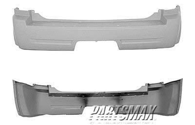 1100 | 2006-2010 JEEP GRAND CHEROKEE Rear bumper cover w/o Chrome; w/Trailer Hitch; w/o Parking Aid; prime | CH1100870|5159094AC