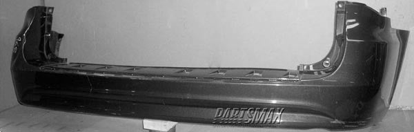 1100 | 2011-2016 CHRYSLER TOWN & COUNTRY Rear bumper cover w/o Parking Sensors; prime | CH1100968|68125726AB