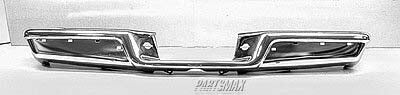 1103 | 1997-2004 DODGE DAKOTA Rear bumper assembly bright; w/gray pad; includes step pads & brackets | CH1103103|CH1103103