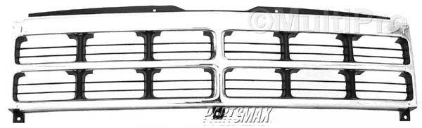 1200 | 1991-1996 DODGE DAKOTA Grille assy bright & black | CH1200181|56003352