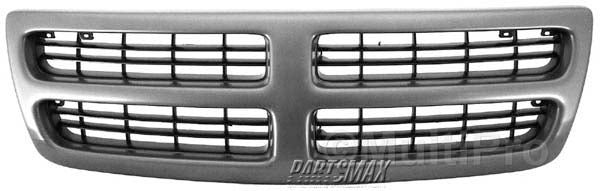 1200 | 1999-2001 DODGE RAM 3500 VAN Grille assy dark argent & black - paint to match | CH1200231|5FC46MSAAC