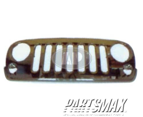 1200 | 2018-2018 JEEP WRANGLER JK Grille assy Matte Black; PTM | CH1200313|68046306AC