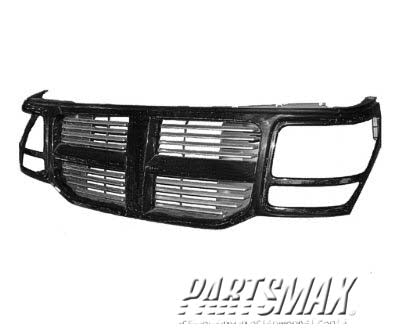 860 | 2007-2008 DODGE NITRO Grille assy Black; Code X8 | CH1200321|1EY991X8AC