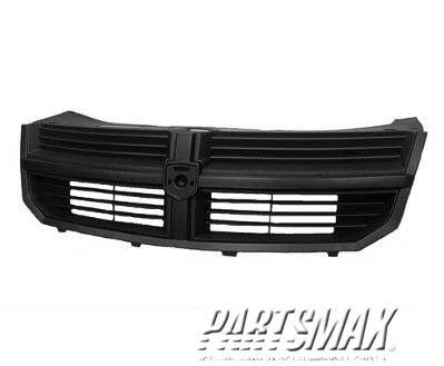 1200 | 2008-2010 DODGE AVENGER Grille assy Matte Black; w/Black Frame | CH1200324|YW40AXRAB