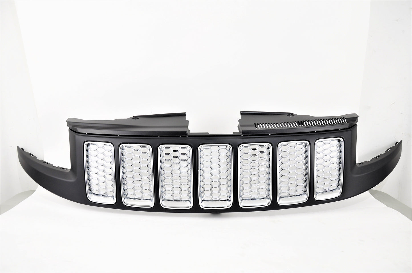 1200 | 2014-2016 JEEP GRAND CHEROKEE Grille assy Honeycomb Style; Code MFE|MFK; Assy; Chrome/PTM; see notes | CH1200381|5RM46TZZAA-PFM