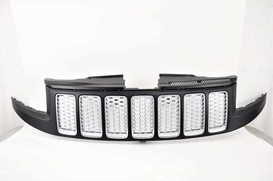 1200 | 2014-2016 JEEP GRAND CHEROKEE Grille assy Honeycomb Style; Code MFE|MFK; Assy; Chrome/PTM; see notes | CH1200381|5RM46TZZAA-PFM
