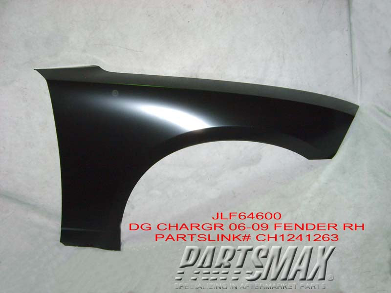 1241 | 2006-2010 DODGE CHARGER RT Front fender assy all | CH1241247|5183426AB