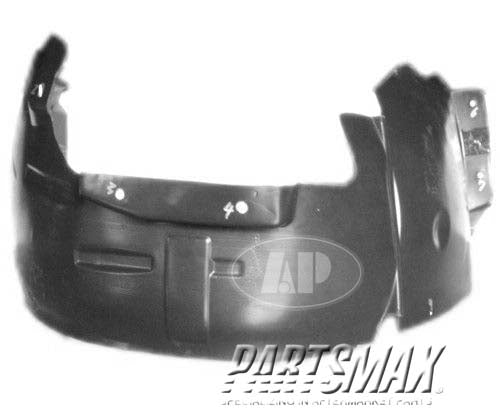 1251 | 2007-2012 DODGE CALIBER RT Front fender splash shield all | CH1251131|5303866AE