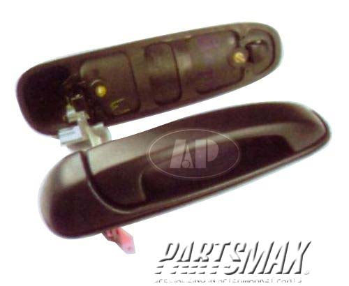 1680 | 1999-2004 JEEP GRAND CHEROKEE LT Front door handle outer Grand Cherokee Limited/Overland; black | CH1310116|5GG27DX8AA