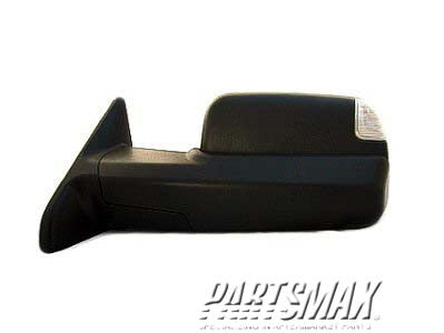 1320 | 2010-2010 DODGE RAM 2500 LT Mirror outside rear view Power; w/Towing Pkg; w/Signal & Puddle Lamp; Code GPG; Textured | CH1320315|55372071AM