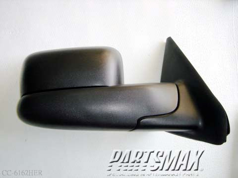 1321 | 2002-2005 DODGE RAM 3500 RT Mirror outside rear view NEW STYLE; Power; Heated; Folding; w/Towing Pkg; Curved Arm Inseam | CH1321228|55077444AO