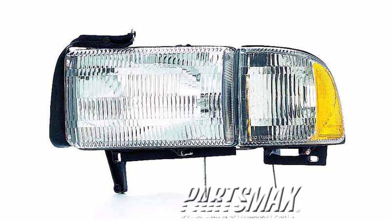 2502 | 1994-1998 DODGE RAM 2500 LT Headlamp assy composite w/o Sport Pkg; Includes Park/Signal/Marker Lamps | CH2502101|55076749AD