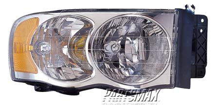 2503 | 2004-2005 DODGE RAM 2500 RT Headlamp assy composite includes park/signal/marker lamps | CH2503161|55077120AG