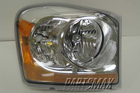 1160 | 2006-2006 DODGE DURANGO RT Headlamp assy composite all; w/o Integrated Marker Lamp | CH2503169|55077720AE
