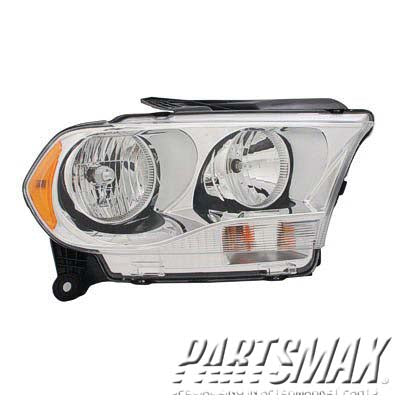 1160 | 2011-2013 DODGE DURANGO RT Headlamp assy composite Halogen; Chrome Trim | CH2503228|55079366AD