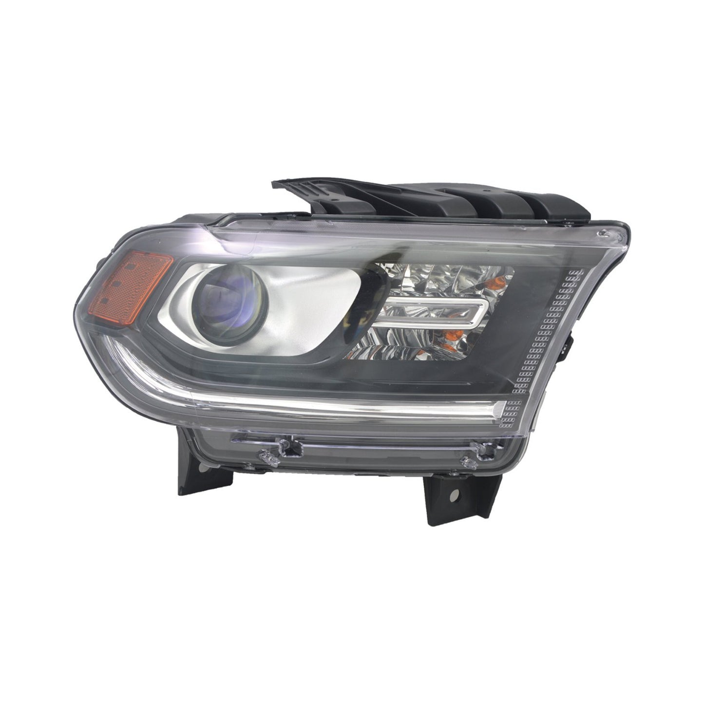 1160 | 2014-2015 DODGE DURANGO RT Headlamp assy composite Halogen; w/o LED Lamps; Black Trim | CH2503255|68184826AI