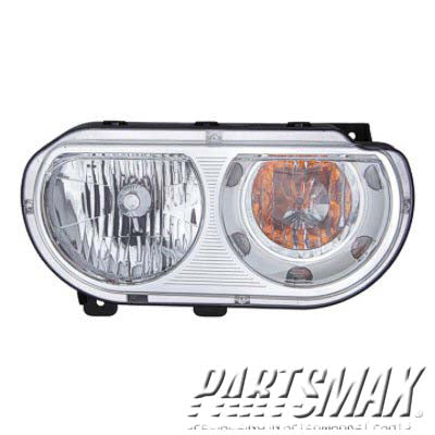 1172 | 2008-2014 DODGE CHALLENGER RT Headlamp lens/housing Halogen | CH2519137|5028776AA