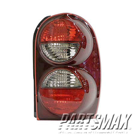 2801 | 2005-2007 JEEP LIBERTY RT Taillamp assy w/o rear fog lamps; w/clear turn lens; w/o air dam | CH2801158|55157060AG