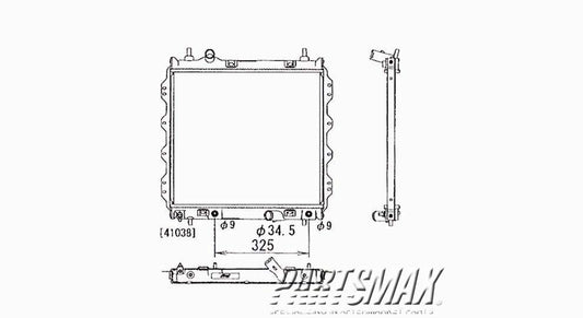 3010 | 2003-2008 CHRYSLER PT CRUISER Radiator assembly w/2.4L engine; w/o Turbo | CH3010116|5017404AD