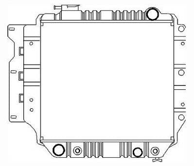 3010 | 2000-2001 JEEP WRANGLER Radiator assembly w/4 cyl engine; w/manual trans | CH3010212|52080180AB